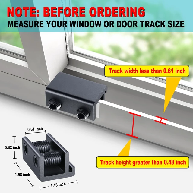 Alt view image 4 of 7 - Window Locks Security, Anti-Fall Aluminum Window Stopper (10 Sets) Window Locks for Up and Down Windows & Horizontal Windows, Sturdy Sliding Window Locks Protect Your Family and Pets