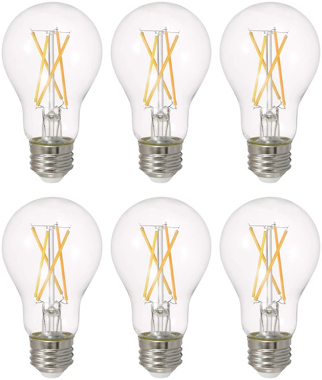 Main image of Sylvania LED TruWave Natural Series A19 Light Bulb, 75W Equivalent, Efficient 11W, 1100 Lumens, Dimmable, Clear, 2700K, Soft White - 6 Pack (40807)
