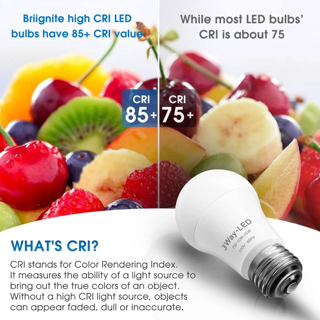 Alt view image 7 of 7 - LED Light Bulbs 3 Way Light Bulbs 50 100 150W Equivalent 5000K Three Way A19 Light Bulbs E26 Medium Base, Daylight White 5000K, 500lm-1000lm-1500lm, 4Pack