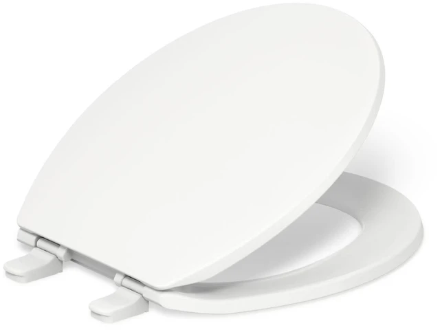 Main image of K-4775-0 Brevia Round Toilet Seat with Quick-Release Hinges And Quick-Attach Hardware For Easy Clean, White