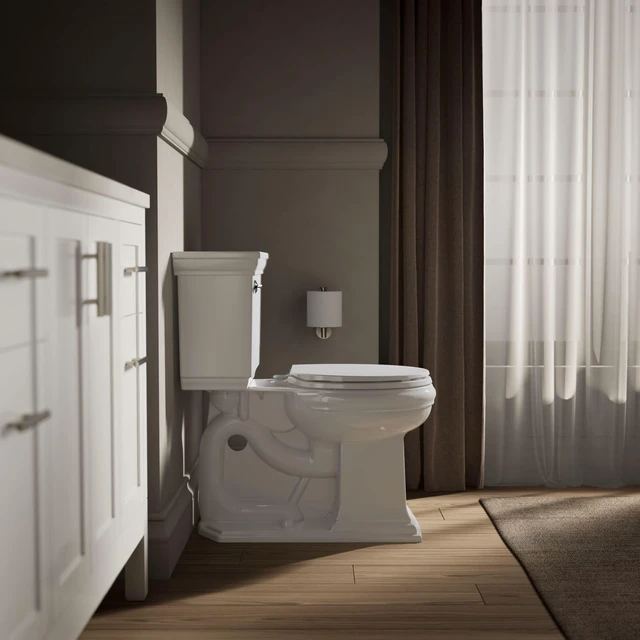 Alt view image 4 of 7 - K-4775-0 Brevia Round Toilet Seat with Quick-Release Hinges And Quick-Attach Hardware For Easy Clean, White