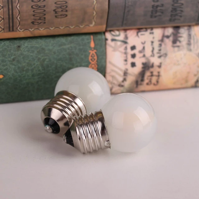 Alt view image 7 of 7 - G40 1.5w Low Wattage Led Bulb Equal 15 Watt E26 Small Edison Bulbs Standard E26 Base G14 Small Low Power Light Bulb, Frosted, Warm White 2700k, CRI 90+, 150lm, Pack of 4