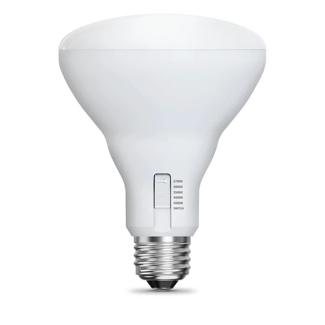 Alt view image 5 of 7 - BR30 LED Light Bulbs, 100W Eq, Dimmable, 5CCT 6Way, 2 Pack E26 Base, 2700K - 5000K + Switch Control, 1400 Lumens, CRI 90+, 20 Year Life, for Recessed Cans, Wide Flood Beam