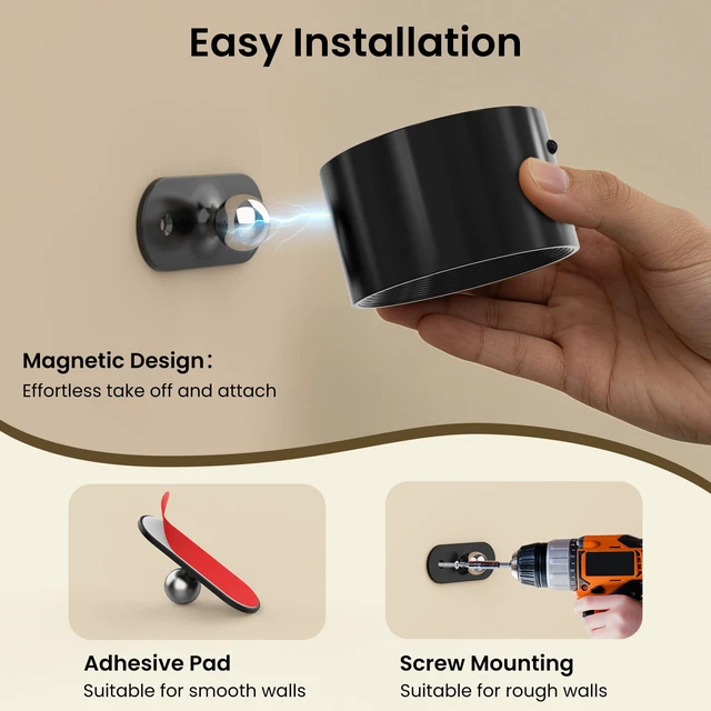 Alt view image 6 of 7 - LED Reading Lights, Wall Mounted Sconces with 3 Color Temperatures & 3 Brightness Levels Rechargeable Battery Magnetic Ball 360°Rotation Touch Control, Lamps for Kids Study Bedside Closet