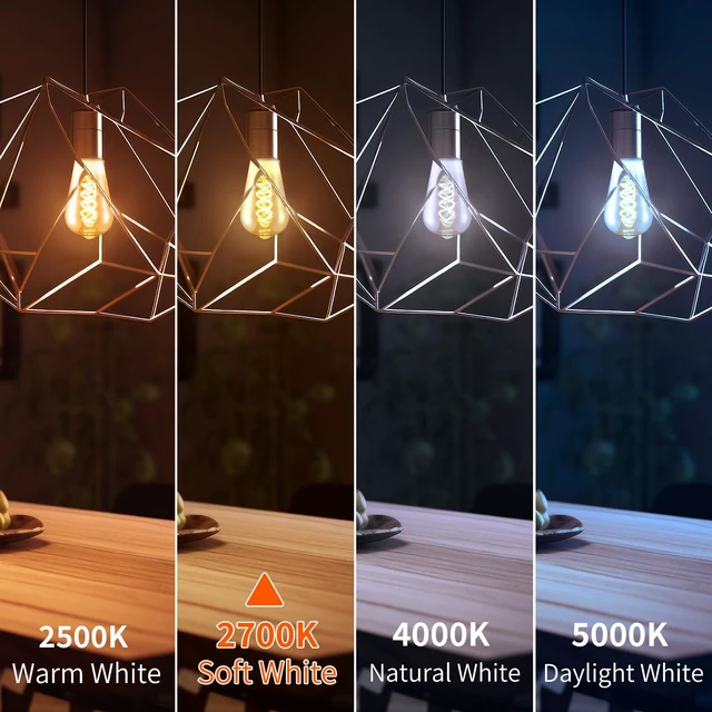 Alt view image 5 of 7 - E26 ST64 Vintage Edison Light Bulbs, Smoky Grey Coated Glass, Dimmable, 4W(20W Equivalent) 150 Lumens, 2700K Soft White, Spiral Filaments Design, Antique Style, 25000 Hrs, 3-Pack