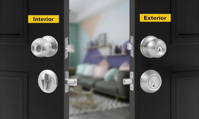 Alt view image 7 of 7 - 1 Side Keyed Deadbolt Lock,Single Cylinder Dead Bolt, Satin Nickel Round Exterior Keyed Front Entry Inside Door Deadbolt, 3PACK