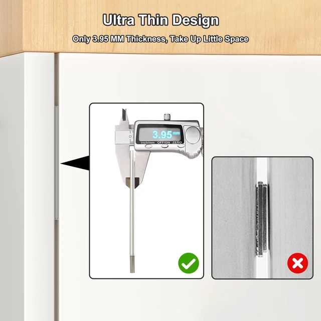 Alt view image 5 of 7 - Drawer Magnet Door Magnets, 12 Pack Ultra Thin Cabinet Magnetic Door Catches 30 LB Kitchen Drawer Closures, Door Magnetic Catch Heavy Duty Cupboard Double Magnets Latch for Closet Door Closing
