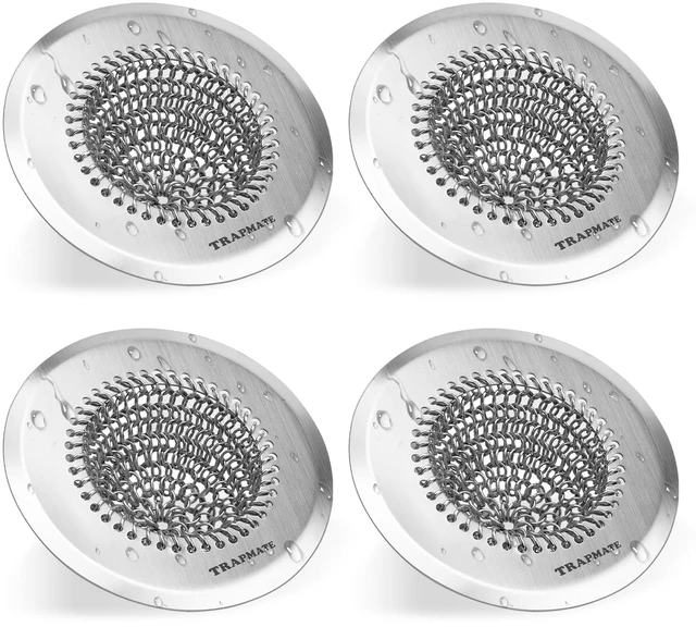 Main image of 4 Pcs Kitchen Sink Drain Strainer, Stainless Steel Sink Strainer Basket with Easy Clean & Anti-Clog, Fits Garbage Disposal, Dishwasher Safe, Single & Double Bowl Sinks (Patented Product)