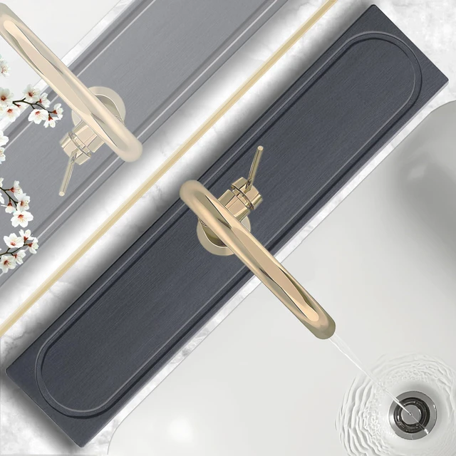 Main image of Faucet Mat for Kitchen Sink with Raised Feet, Fast Drying Diatomite Stone Sink Tray, Water Absorbent Faucet & Sink Splash Guard, Prevents Moisture Buildup, Durable Protector for Bathroom Counter