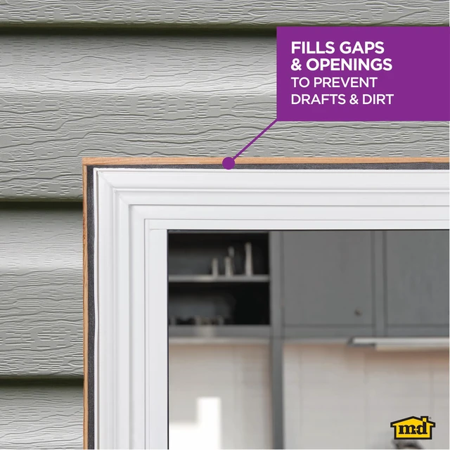 Alt view image 6 of 7 - MD Building Foam Backer Rod for 3/4in Gaps and Joints, Gray, 15ft Closed-Cell Foam, Prevents Caulk Waste, Cuts With Scissors, Blocks Drafts Moisture Dust Insects, Indoor/Outdoor