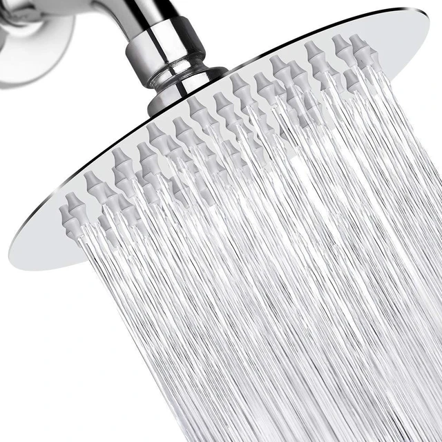 Main image of Rain Shower Head, Ultra-Thin Design-Pressure Boosting, Awesome Some Experience, High Flow Stainless Steel Rainfall Head (6 Inch,Chrome Finish)