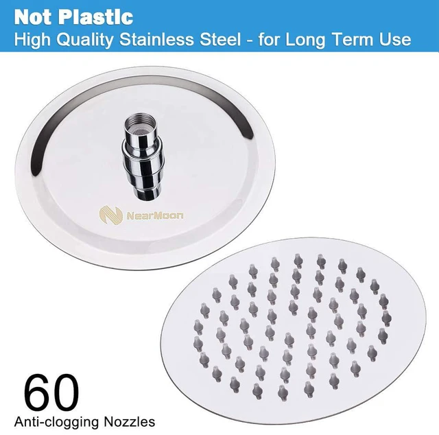 Alt view image 2 of 6 - Rain Shower Head, Ultra-Thin Design-Pressure Boosting, Awesome Some Experience, High Flow Stainless Steel Rainfall Head (6 Inch,Chrome Finish)