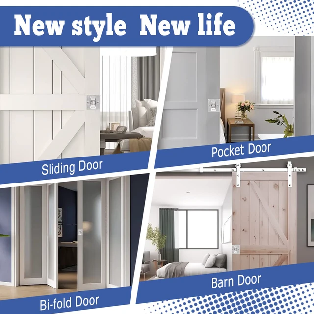 Alt view image 6 of 7 - Privacy Pocket Door Lock Hardware with Pull - Replace Old Or Damaged Sliding Door Locks Quickly and Easily, 2-3/4x2-1/2, for 1-3/8 Thickness Door, Brushed Nickel