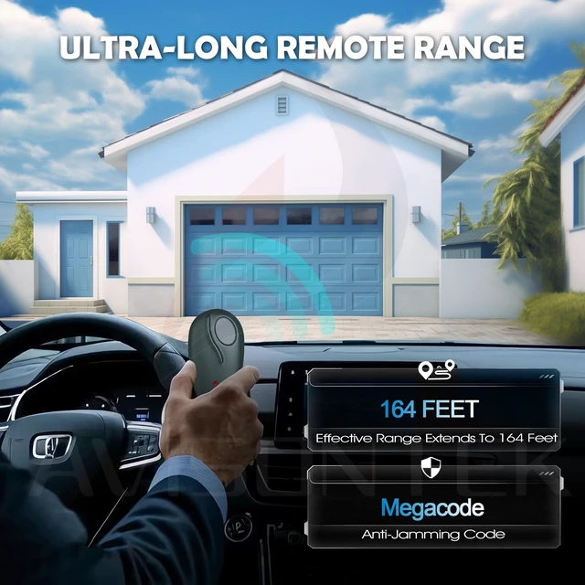 Alt view image 5 of 7 - 2-Pack ACT-31B Linear Garage Door Opener Remote Megacode, LD033 LD050 LS050 FCC Certified