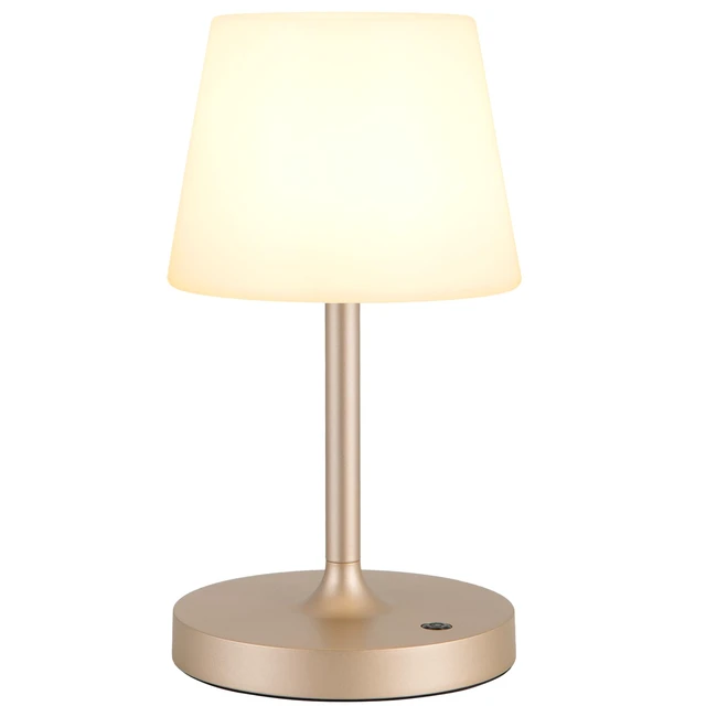 Alt view image 7 of 7 - Champagne Gold Shower Lamp Waterproof, Rechargeable Cordless Lamp with 4000mAh Battery, Touch Dimmable Table Lamp for Outdoor, Kitchen, Bathroom, Camping, Patio, IP54