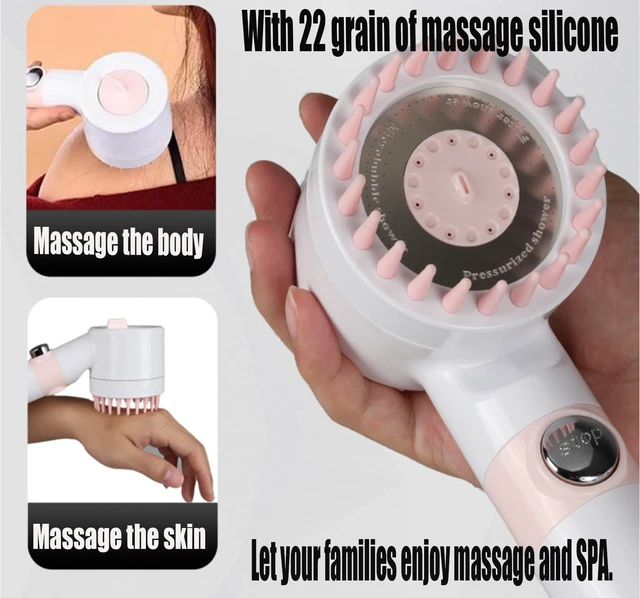 Alt view image 6 of 7 - Shower Head with Handheld, Shower Heads High Pressure, High Flow Even with Low Water Pressure-Hand Held Showerhead Set,3 Modes Filtered Showerhead with 59Replacement Hose/Bracket/Cotton Filters
