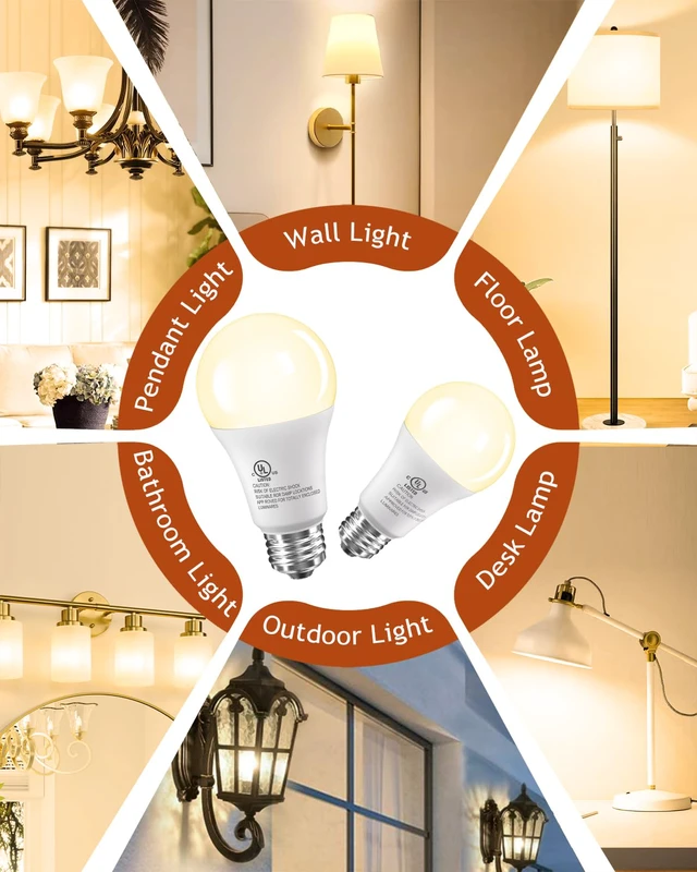 Alt view image 7 of 7 - LED Light Bulbs, 100 Watt Equivalent A19, Soft Warm White 3000K 12 Pack 15W 1500 Lumens, E26 Standard Base, Energy Saving Lightbulbs, Non Dimmable Lamp for Home Bedroom Kitchen