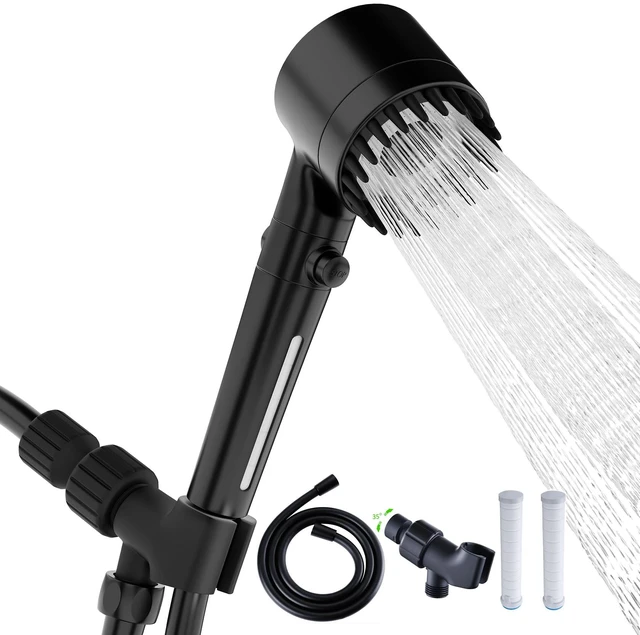 Main image of Shower Head with Handheld, Shower Heads High Pressure, High Flow Even with Low Water Pressure-Hand Held Showerhead Set,3 Modes Filtered Showerhead with 59Replacement Hose/Bracket/Cotton Filters