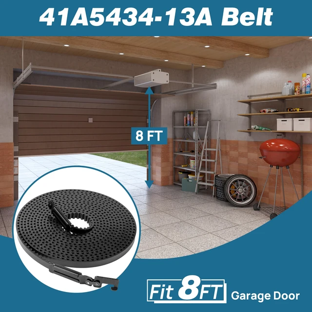 Alt view image 2 of 7 - 41A5434-13A Drive Belt for 8 ft High Garage Doors, 257'' Garage Door Openers Belt 41A5434-13A, Replacement Belt Compatible with Chamberlain LiftMaster Sentex Whisper Belt Drive Garage Door Opener