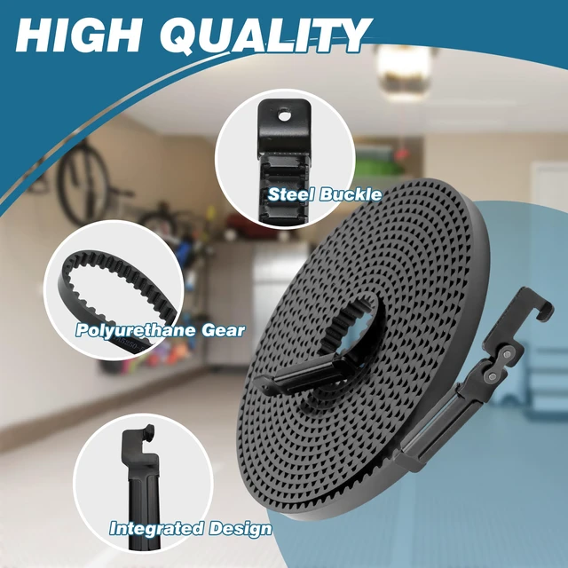 Alt view image 6 of 7 - 41A5434-13A Drive Belt for 8 ft High Garage Doors, 257'' Garage Door Openers Belt 41A5434-13A, Replacement Belt Compatible with Chamberlain LiftMaster Sentex Whisper Belt Drive Garage Door Opener
