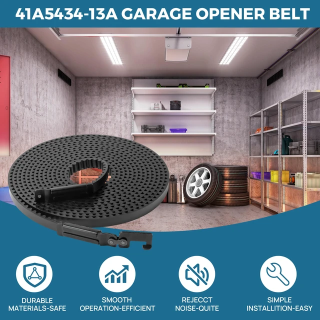 Alt view image 7 of 7 - 41A5434-13A Drive Belt for 8 ft High Garage Doors, 257'' Garage Door Openers Belt 41A5434-13A, Replacement Belt Compatible with Chamberlain LiftMaster Sentex Whisper Belt Drive Garage Door Opener