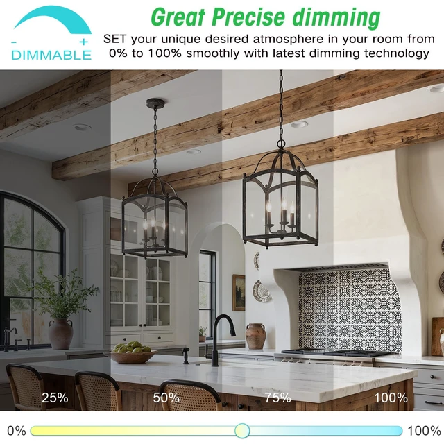 Alt view image 2 of 6 - E12 LED Candelabra Bulbs, 4W Dimmable B11 Chandelier Light Bulbs Equivalent 40W Incandescent, 4000K Natural White, 450 Lumens, No Flicker, LED Filament Clear Glass Candle Bulbs, 12-Pack