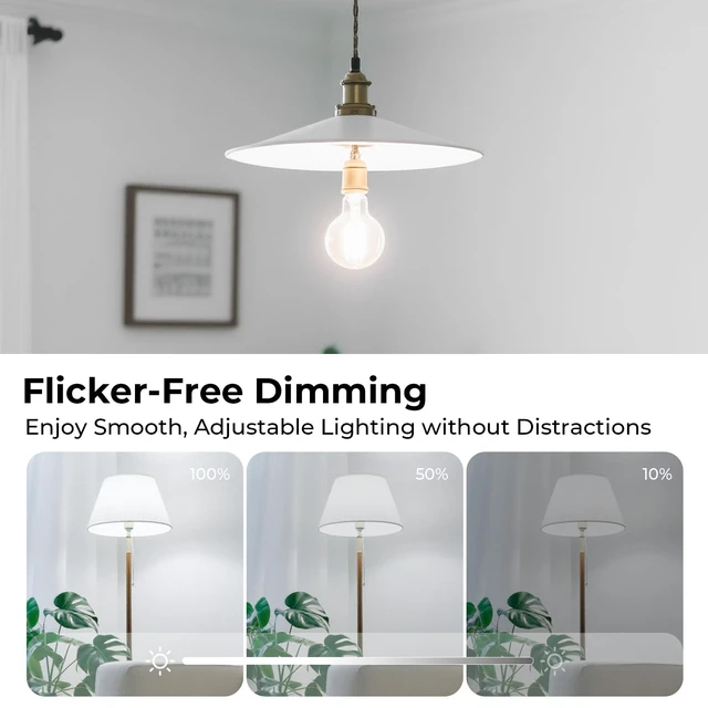 Alt view image 4 of 7 - A19 E26 Edison Bulbs 60 watt Equivalent, Dimmable LED Light Bulbs Daylight 12 Pack 5000K Vintage LED Edison Bulbs for Bathroom, Ceiling Fan, 90+CRI, 600LM
