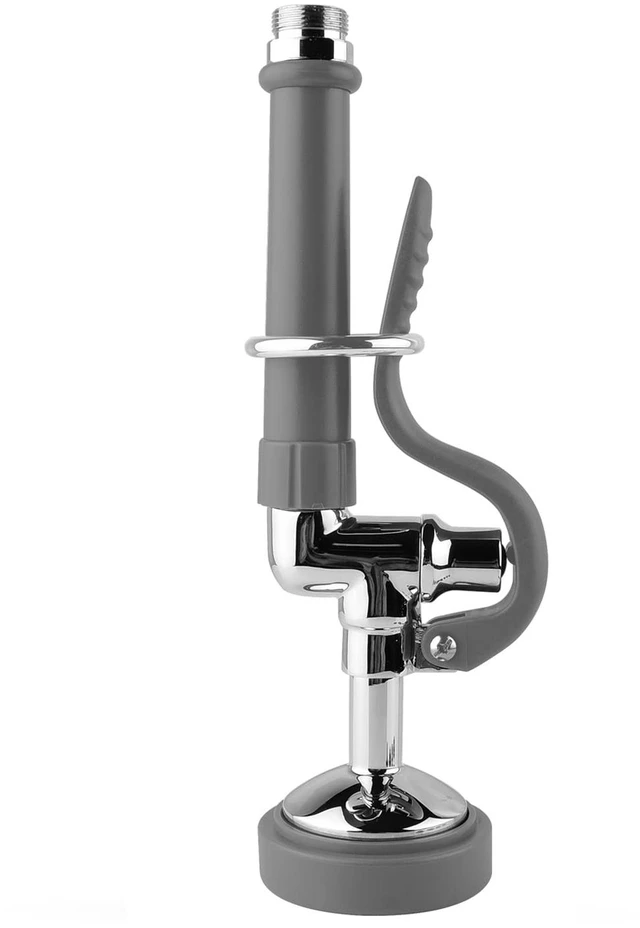 Main image of Pre Rinse Sprayer Commercial Sink Sprayer Head,1.42GPM Spray Valve Dish Spray Nozzle with Ergonomic Handle, Commercial Faucet Parts for Commercial Kitchen Sink,Chrome FinishedGray