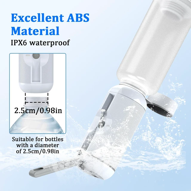 Alt view image 6 of 7 - Portable Bidet for Travel, Rechargeable Waterproof Sprayer, White Portable Rechargeable Travel Bidet Sprayer Fits Various Water Bottles, Waterproof High Pressure Handheld for Personal Hygiene