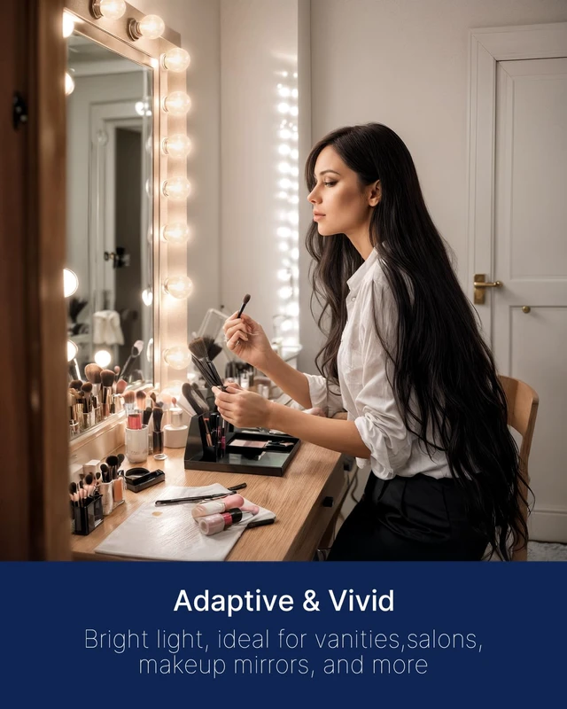 Alt view image 3 of 7 - G25 LED Globe Bulbs, 40W Eqv, 400LM, 2700K Soft White, E26, 12 Pack Dimmable, CRI90+, clear glass, UL listed, instant on, for bathroom vanity, mirror lighting, living room