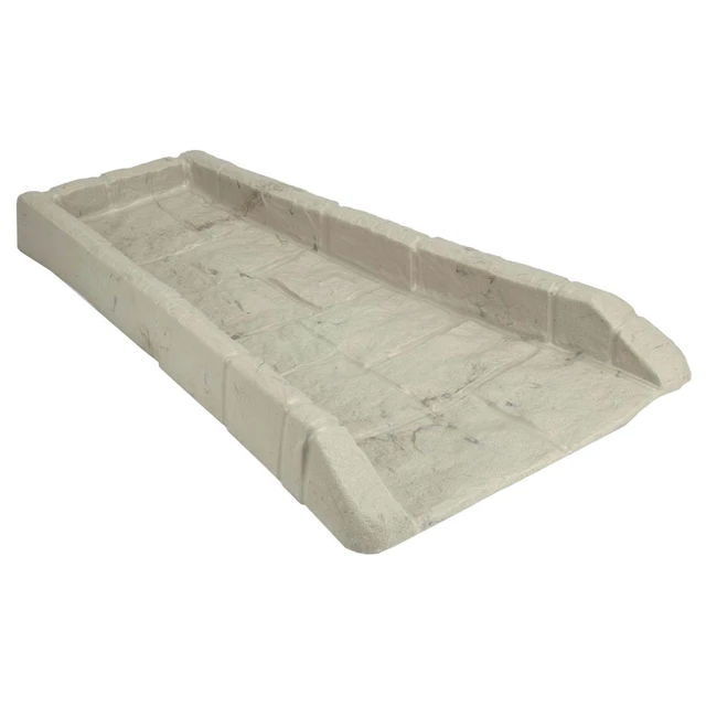Alt view image 7 of 7 - Poly Composite Easy to Use Decorative Outdoor Rain Gutter Downspout Extension Splash Block for Drains Under Gutters, Tan, 2 Pack