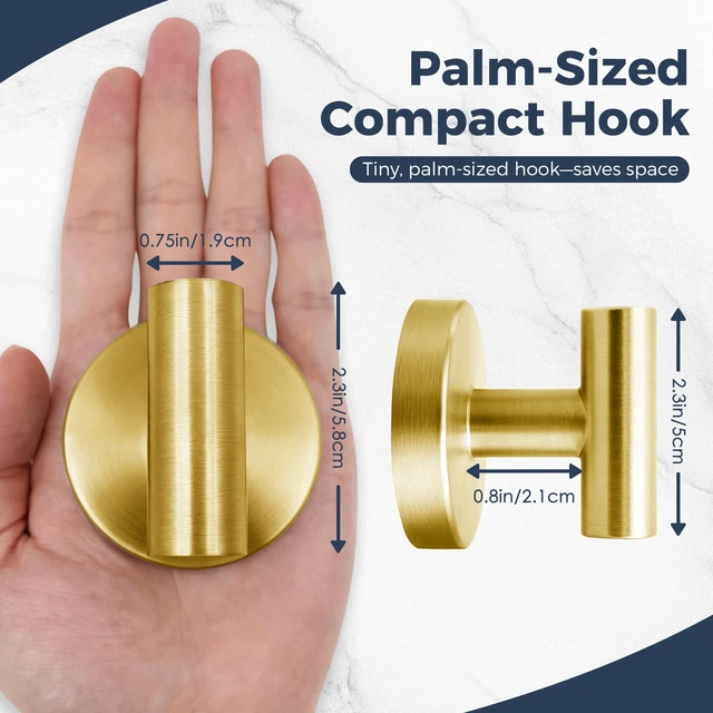Alt view image 2 of 6 - Heavy Duty Suction Cup Hooks for Glass Window,Tile,Mirror,Removable Shower Hooks for Inside Shower,Metal Towel Hooks for Bathroom,4 Pack(Gold)