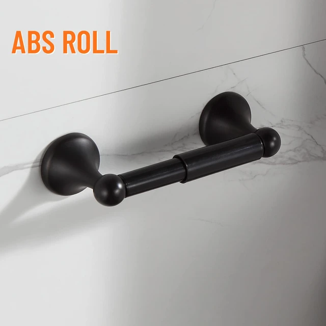 Alt view image 4 of 7 - Bathroom Hardware Set, Oil-Rubbed Bronze Adjustable Expandable Towel Bar 4-Piece ORB Bathroom Accessory Set Wall Mounted Robe Hook Toilet Paper Holder Towel Ring Towel Bar