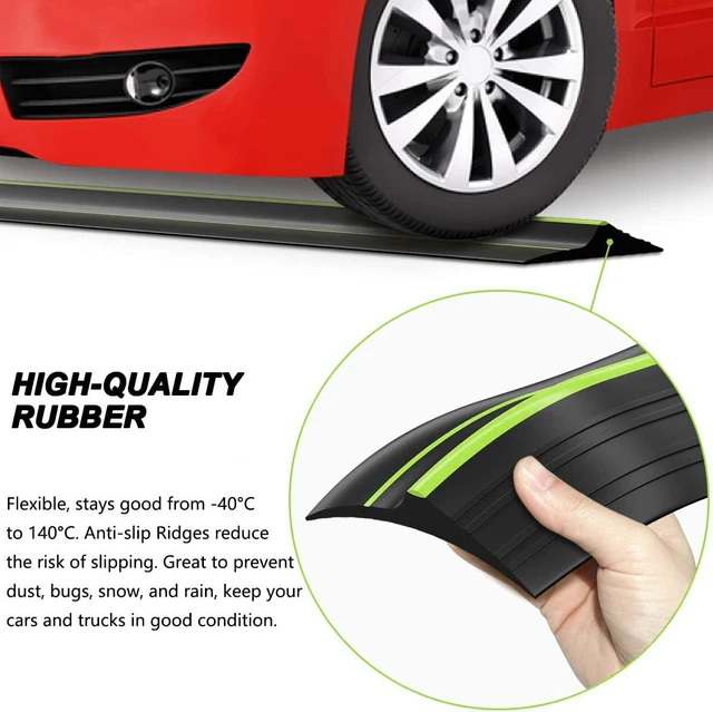 Alt view image 2 of 7 - 10FT Garage Door Threshold Seal Rubber Weather Strip 1 Adhesive Waterproof garage bottom threshold seal, green anti-slip solid strip, extreme temperature resistant, easy DIY install