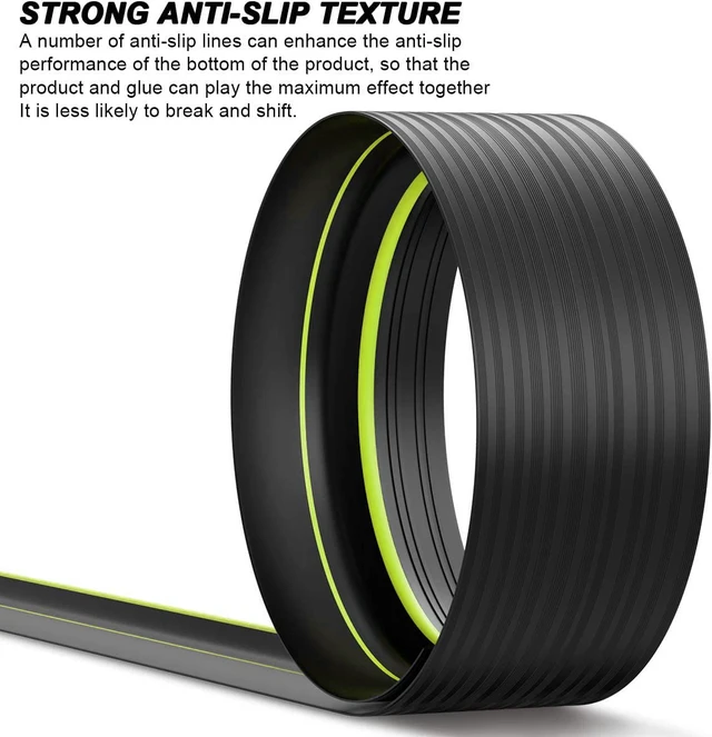 Alt view image 3 of 7 - 10FT Garage Door Threshold Seal Rubber Weather Strip 1 Adhesive Waterproof garage bottom threshold seal, green anti-slip solid strip, extreme temperature resistant, easy DIY install