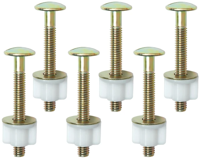 Main image of Toilet Seat Screws, Toilet Seat Bolts, Hinge Bolts & Nuts, 6 Pcs Plastic Nuts and Metal Washers, Heavy Duty Fastener, Universal Toilet Seat Bolts, Fits for Kohler, TOTO & American Standard