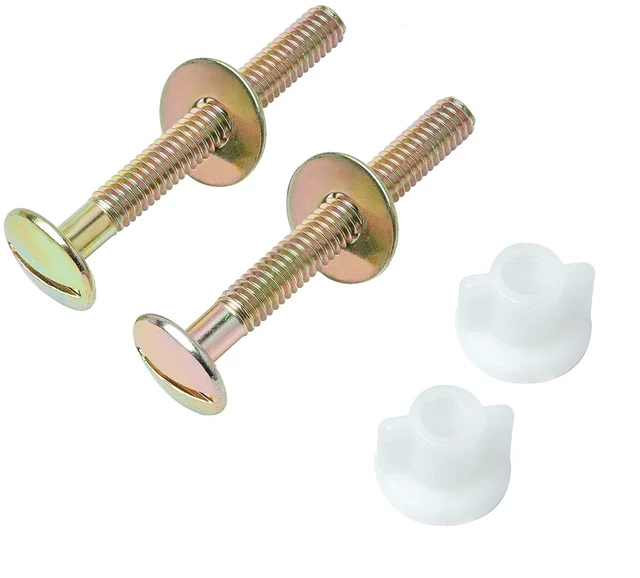 Alt view image 7 of 7 - Toilet Seat Screws, Toilet Seat Bolts, Hinge Bolts & Nuts, 6 Pcs Plastic Nuts and Metal Washers, Heavy Duty Fastener, Universal Toilet Seat Bolts, Fits for Kohler, TOTO & American Standard