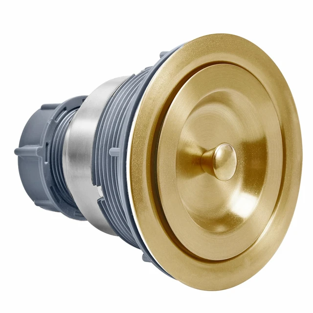 Alt view image 4 of 7 - 3-1/2 Inch Brass Sink Drain, Durable Stainless Steel Brass Kitchen Sink Drain Assembly Kit with Sink Strainer Waste Basket/Strainer Assembly/Sealing Lid for Standard Kitchen Sink