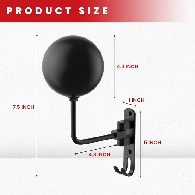 Alt view image 2 of 7 - Helmet Hanger Wall Mount 180° Swivel Helmet Holder for Motorcycle Bike Racing Outerwear Sports Gear (3 Pack)