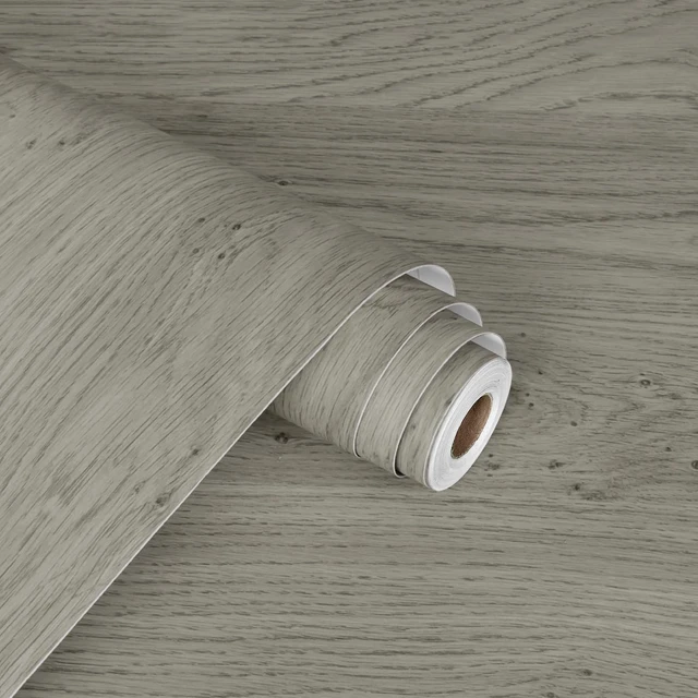 Alt view image 7 of 7 - Light Brown Wood Look Contact Paper Self Adhesive Wooden Wallpaper Peel and Stick Countertops Wood Grain Contact Paper for Kitchen Cabinet and Drawers Removable Wooden Vinyl Wrap 15.8" x 393"