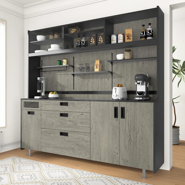 Alt view image 3 of 7 - Light Brown Wood Look Contact Paper Self Adhesive Wooden Wallpaper Peel and Stick Countertops Wood Grain Contact Paper for Kitchen Cabinet and Drawers Removable Wooden Vinyl Wrap 15.8" x 393"