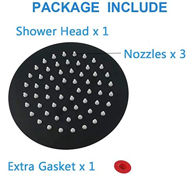Alt view image 5 of 6 - Rain Shower Head, Ultra-Thin Design-Pressure Boosting, Awesome Some Experience, High Flow Stainless Steel Rainfall Head (6 Inch,Matte Black)