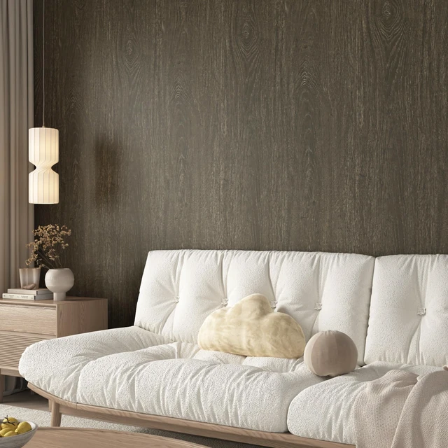 Alt view image 4 of 7 - Brown Wood Contact Paper for Countertops Waterproof Wood Wallpaper Peel and Stick Wood Grain Contact Paper for Table Desk Cabinets and Drawers Kitchen Countertop Peel and Stick 15.8" x 393"