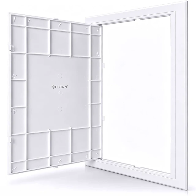 Main image of 12" x 16" Access Panel for Drywall, ABS Wall Hole Cover, Access Door Durable ABS, Impact & UV Resistant, Paintable Textured Surface, Screw or Adhesive Mounting, for Plumbing, Wires, Cables