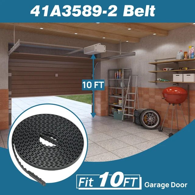 Alt view image 2 of 7 - 41A3589-2 Drive Belt for 10ft High Garage Doors, 306'' Garage Door Openers Belt 41A3589-2, Replacement Belt Compatible with Chamberlain LiftMaster Sentex Whisper Belt Drive Garage Door Opener