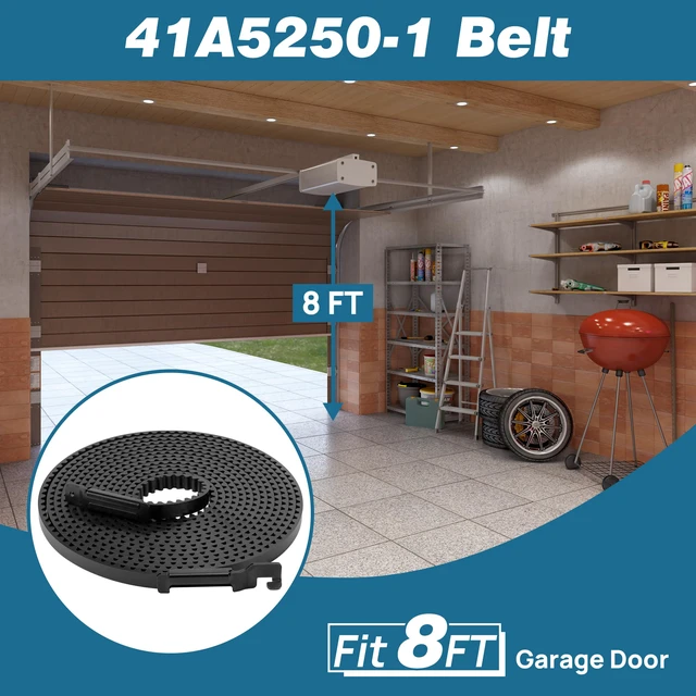 Alt view image 2 of 7 - Upgrade 41A52501 Belt for 8ft High Garage Door, 261" Garage Door Opener Belt Compatible with Chamberlain/Craftsman/LiftMaster/Sentex/Whisper Garage Door Opener, Model WD822KD
