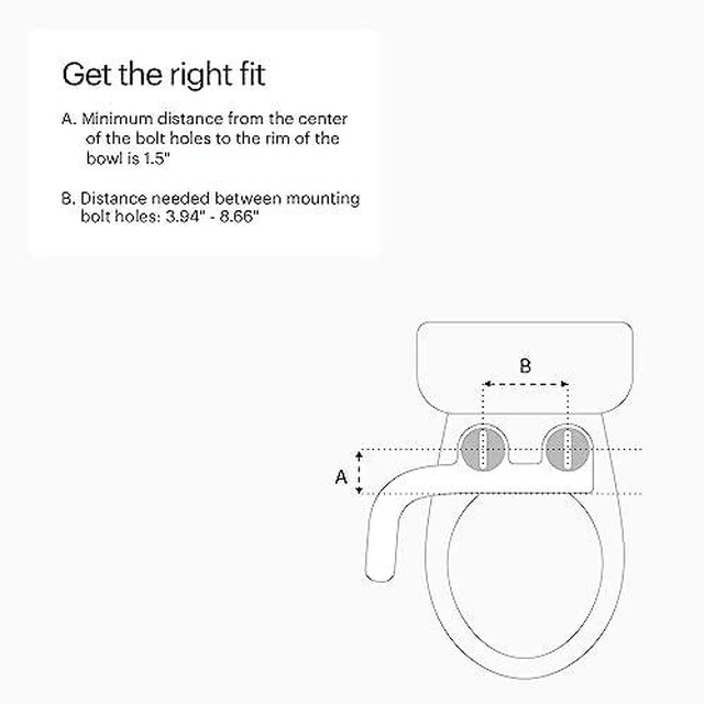 Alt view image 2 of 7 - Fresh Spa Adjustable, Bidet Attachment FSA-25 for Toilet Seats with Adjustable Single Nozzle, Side Arm Control, Thin Profile, White (Dual Temperature)
