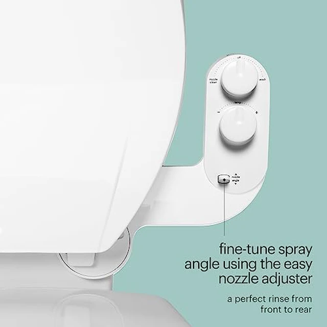 Alt view image 6 of 7 - Fresh Spa Adjustable, Bidet Attachment FSA-25 for Toilet Seats with Adjustable Single Nozzle, Side Arm Control, Thin Profile, White (Dual Temperature)