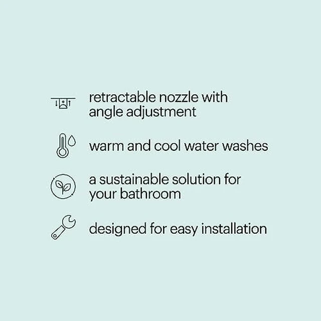 Alt view image 7 of 7 - Fresh Spa Adjustable, Bidet Attachment FSA-25 for Toilet Seats with Adjustable Single Nozzle, Side Arm Control, Thin Profile, White (Dual Temperature)