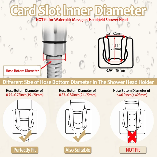 Alt view image 5 of 7 - Shower Head Holder Handheld Shower Wand Holder Adjustable Shower Head Bracket Shower Wall Mount Holder, Polished Brass/Gold Finish, Drill Free Glue Installation